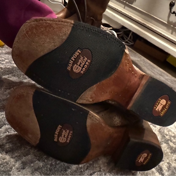 NWOT Dan Post Brown and Blue Embroidered Western Boots - Picture 5 of 8